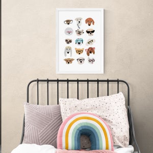 East End Prints Dogs In Glasses Print