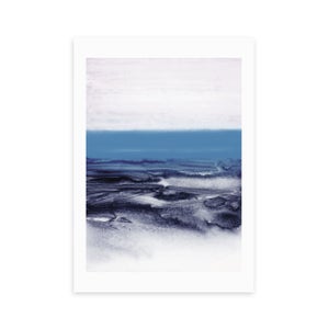 East End Prints Watercolor Landscape Blue Print