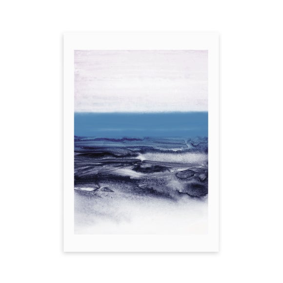 East End Prints Watercolor Landscape Blue Print