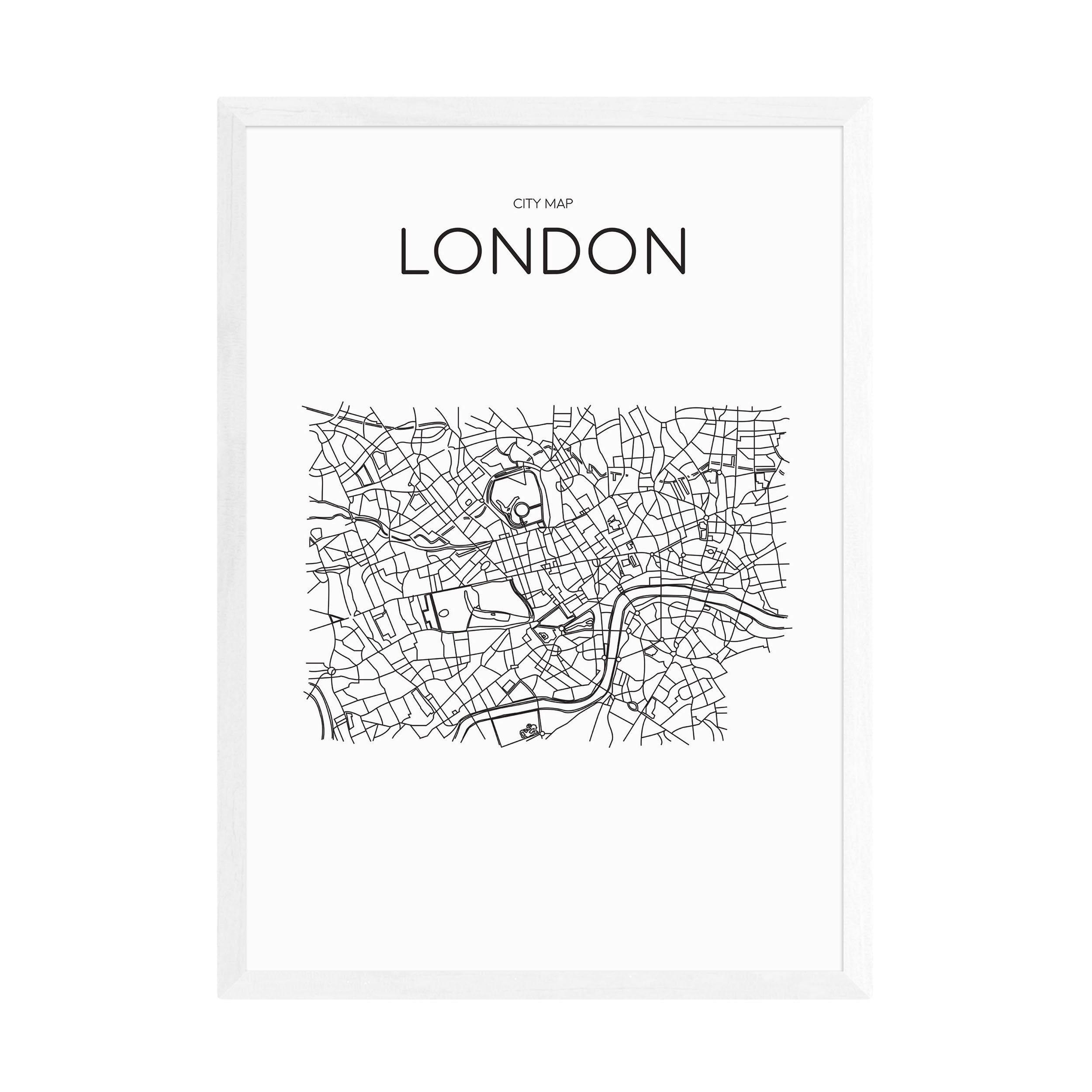 East End Prints City Map London Print | Dunelm