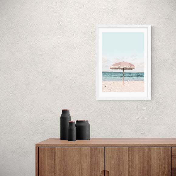 East End Prints Pink Umbrella Print