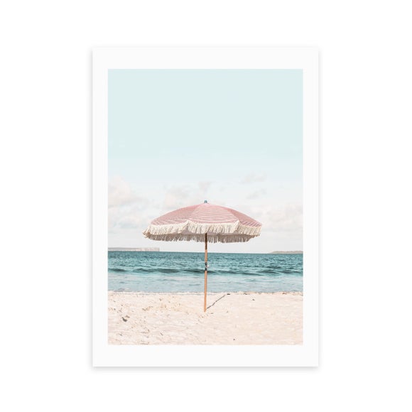 East End Prints Pink Umbrella Print