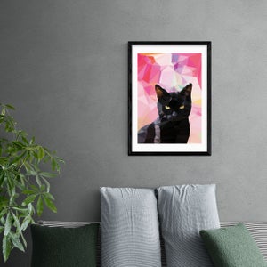 East End Prints Black Cat Print