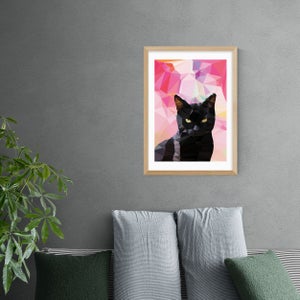 East End Prints Black Cat Print