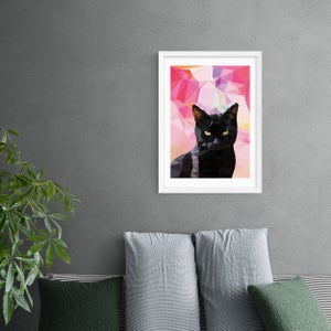 East End Prints Black Cat Print