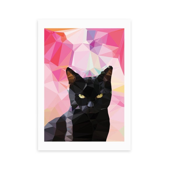 East End Prints Black Cat Print
