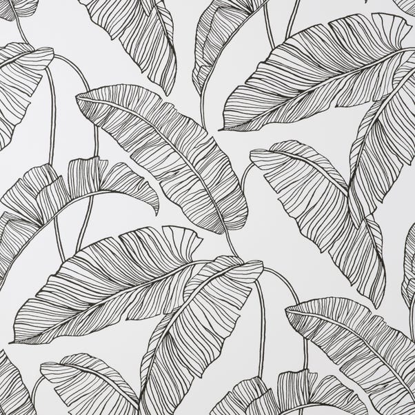 Linear Leaves Mono Self Adhesive Wallpaper