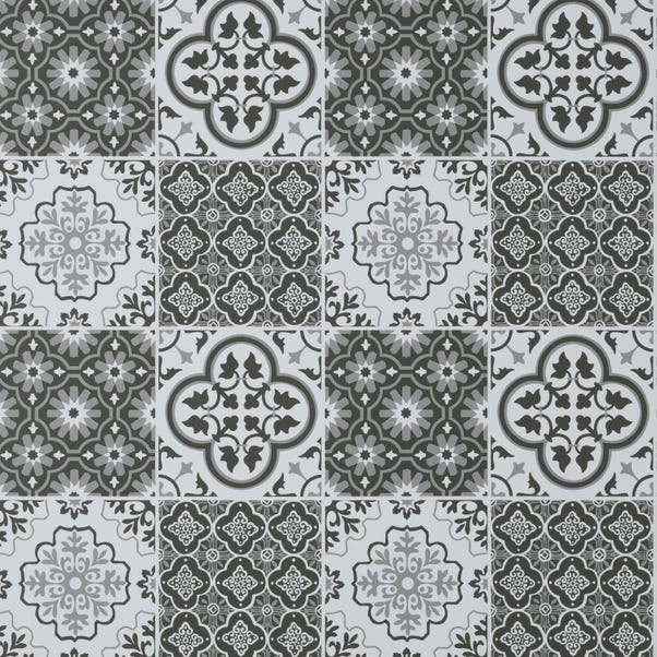 Lisbon Tile Mono Self Adhesive Wallpaper