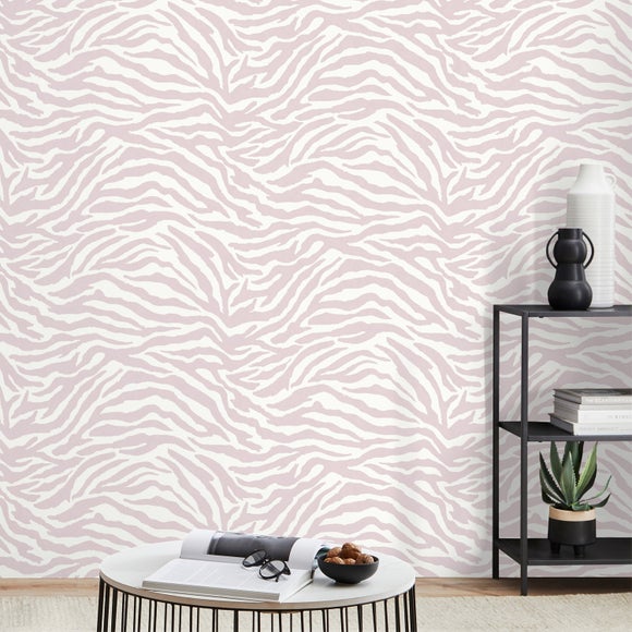 Wallpaper Zebra Pink  Bluebird Design
