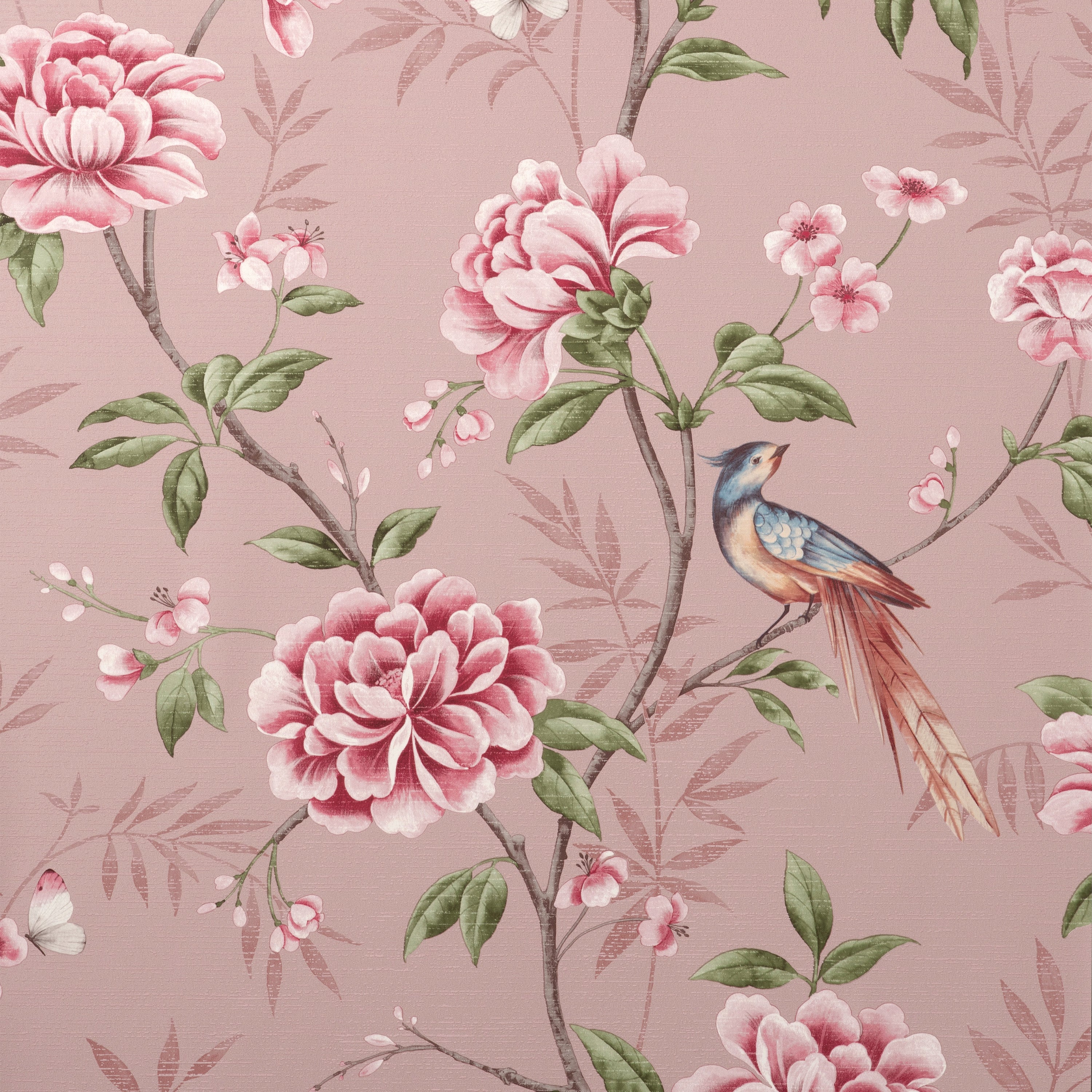 Akina Floral Blush Wallpaper | Dunelm