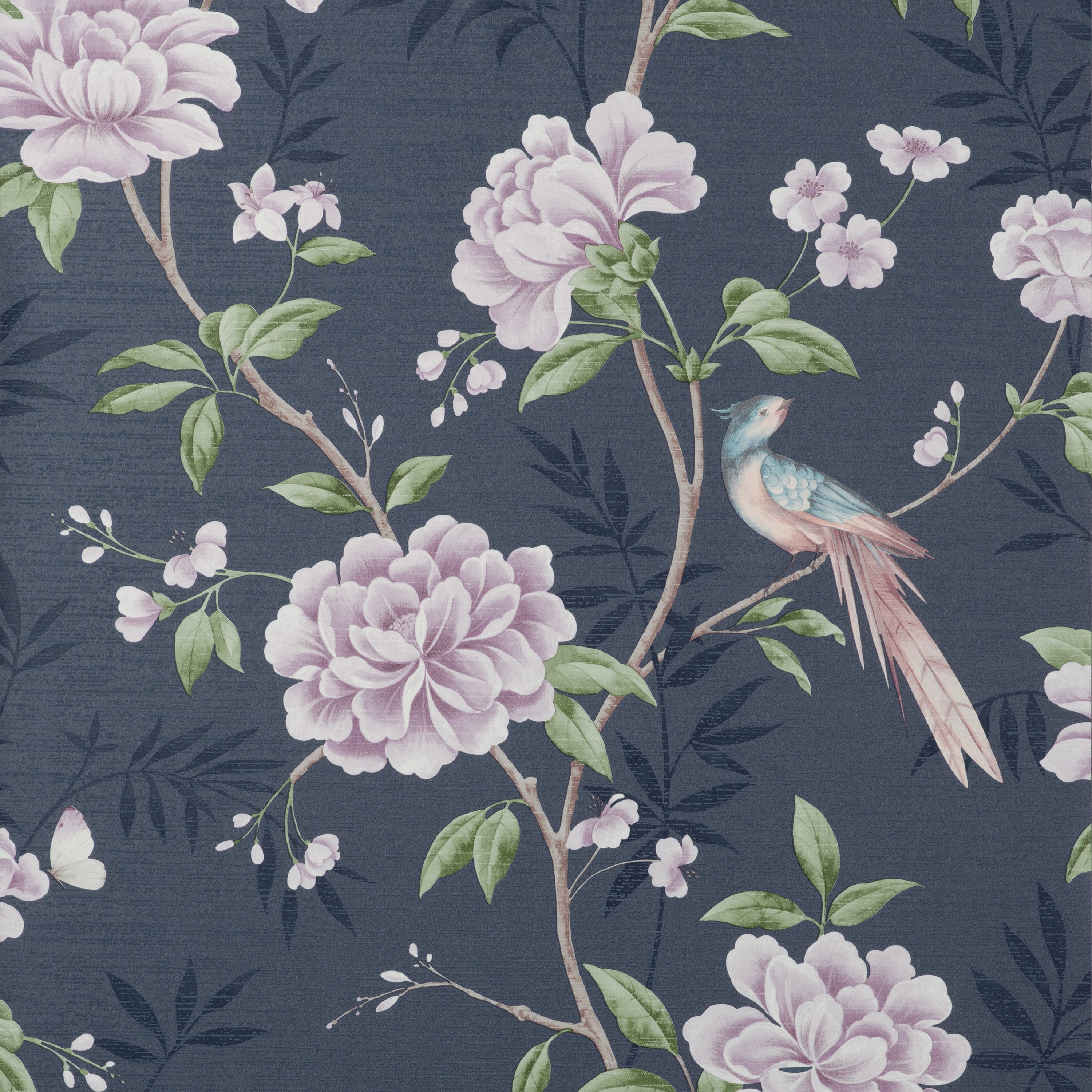 Akina Floral Navy Wallpaper | Dunelm