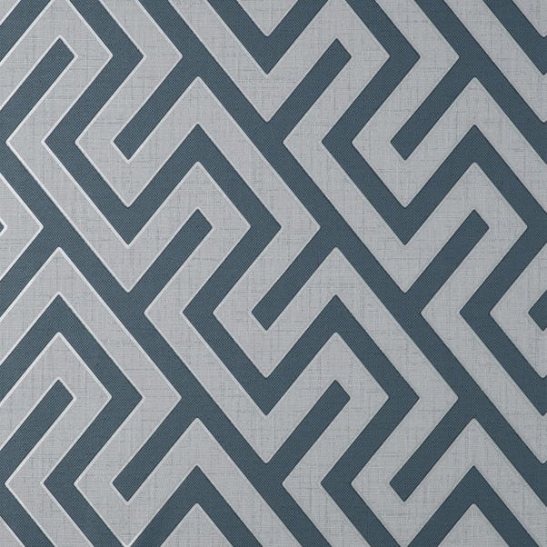 Larson Geometric Navy Silver Wallpaper image 1 of 1