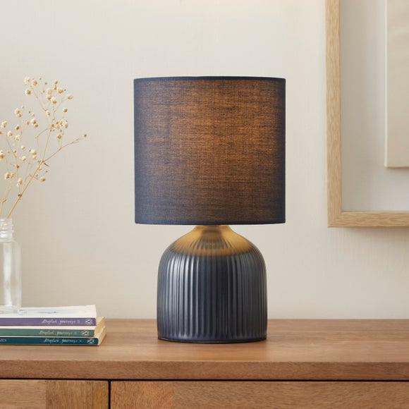 navy lamp dunelm