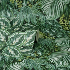 Botanical Living Wall Green Wallpaper