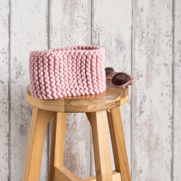Wool Couture Beginners Pink Garter Headband Knit Kit image 1 of 3