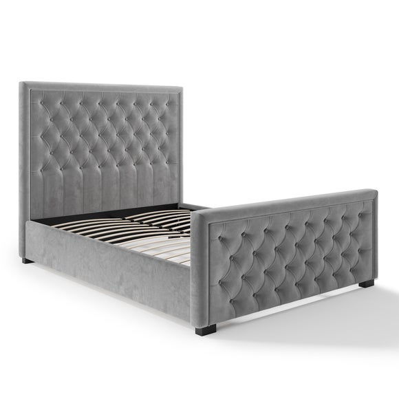 Elodie Buttoned Velvet Bed Dunelm