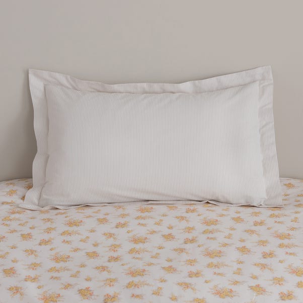 Heidi Floral Lemon Recycled Cotton Oxford Pillowcase image 1 of 2