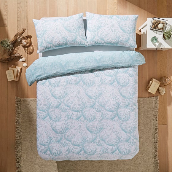 Venus Shell Seafoam Duvet Cover And Pillowcase Set