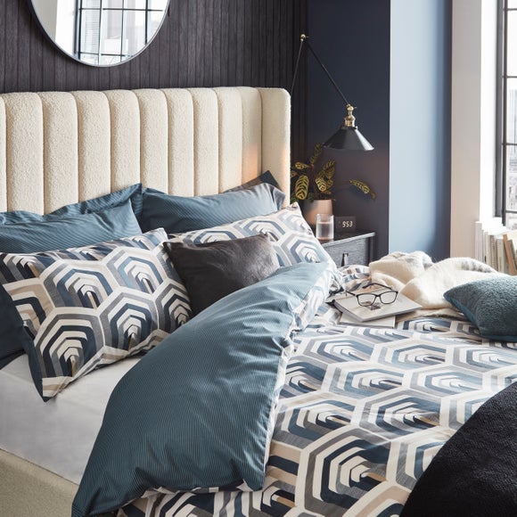 Elements Archer Pacific Duvet Cover and Pillowcase Set Dunelm