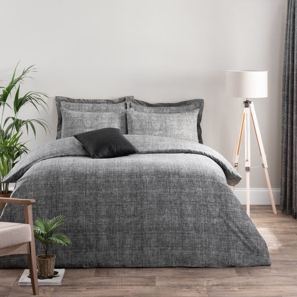 Grayson Charcoal Duvet Cover and Pillowcase Set image 1 of 5