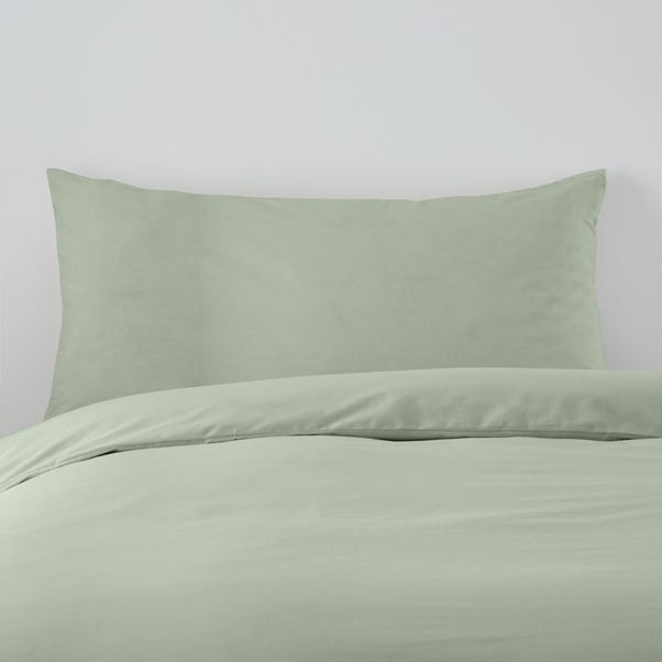 Anti Allergy 100% Cotton Standard Pillowcase Pair Sage (Green)