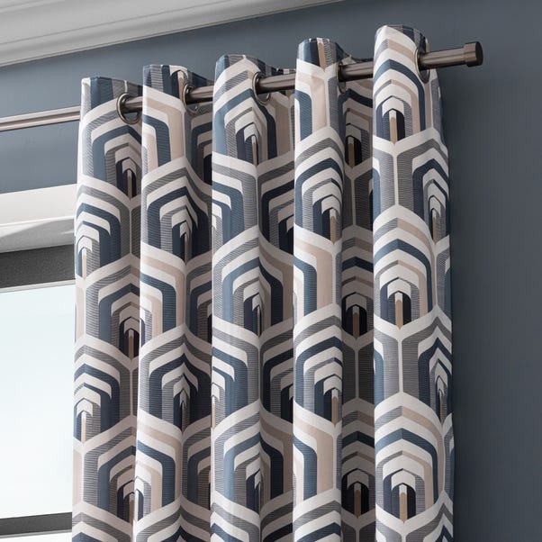 Elements Archer  Pacific Blackout Eyelet Curtains image 1 of 5