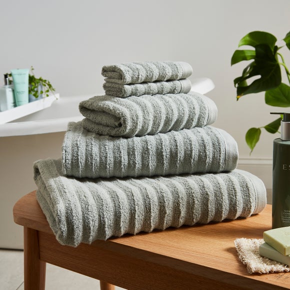 Ribbed Towel Lilypad Dunelm