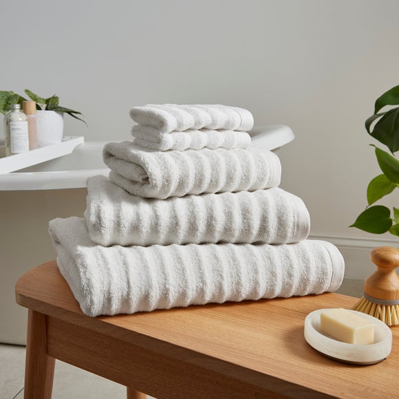 Ribbed bath hot sale towels