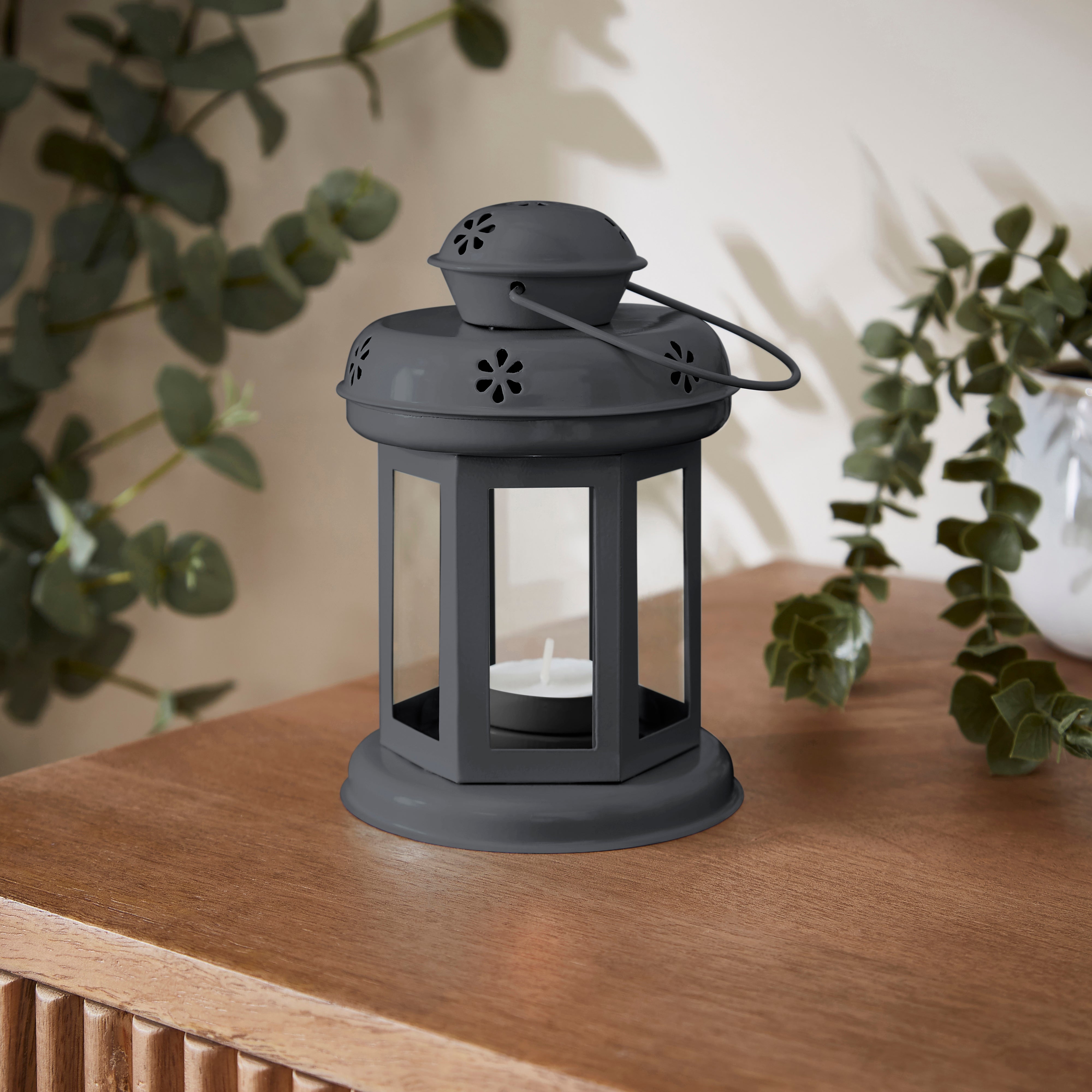 Mini Lantern 15cm Dark Grey