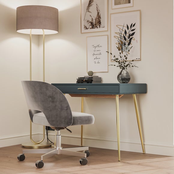 Gray gold store desk