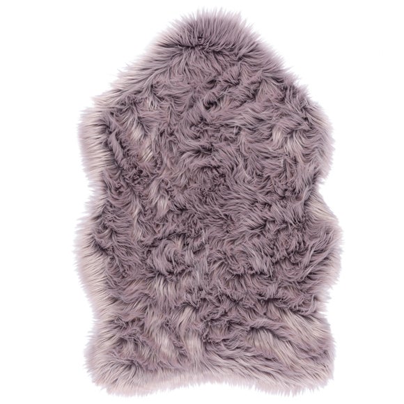 Tipped Faux Fur Pelt Rug | Dunelm