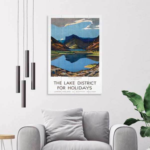 The Art Group The Lake District Wooden Wall Art MultiColoured