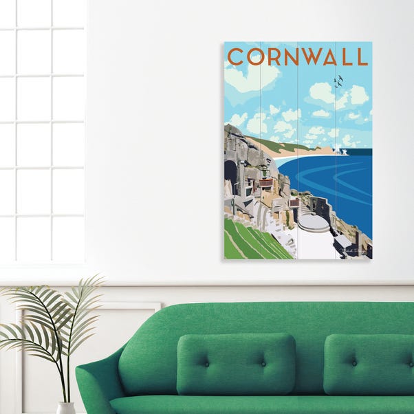 The Art Group Cornwall Wooden Wall Art MultiColoured