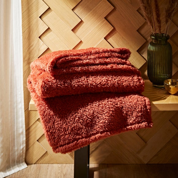 Dunelm discount orange throw