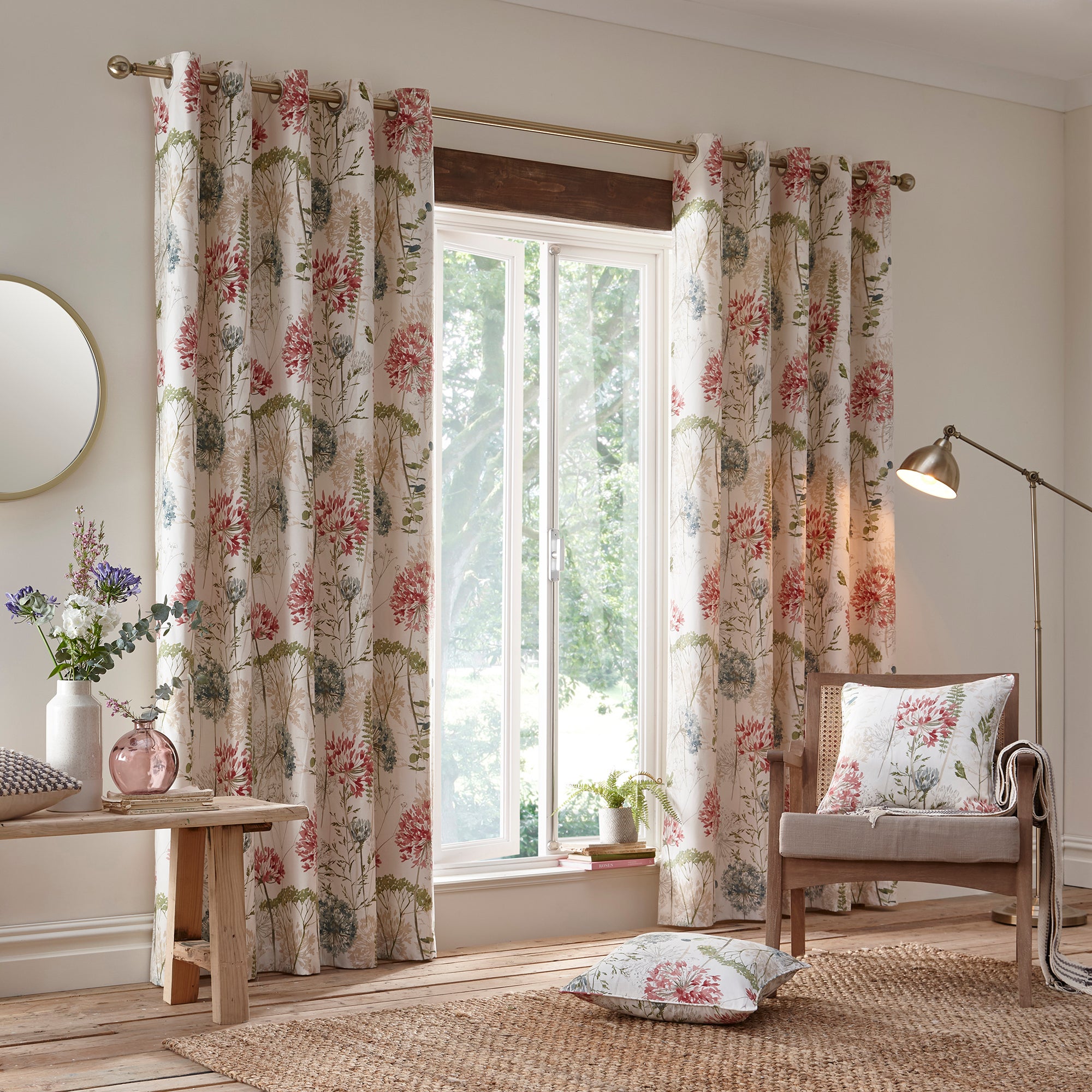 Country Meadow Eyelet Curtains | Dunelm