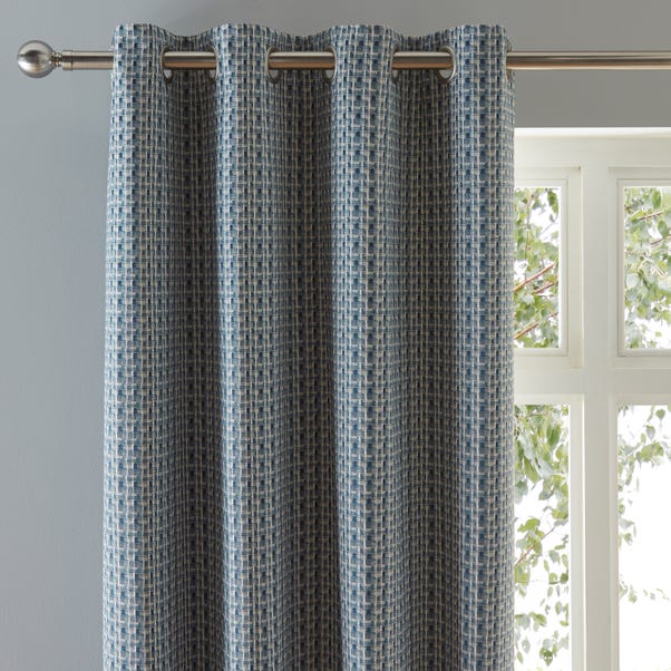 Ryder Check Eyelet Curtains image 1 of 8