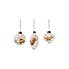Set of 3 Bronze Encapsulated Feather Baubles Bronze
