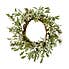 Olive Leaves with White Berries Wreath Green