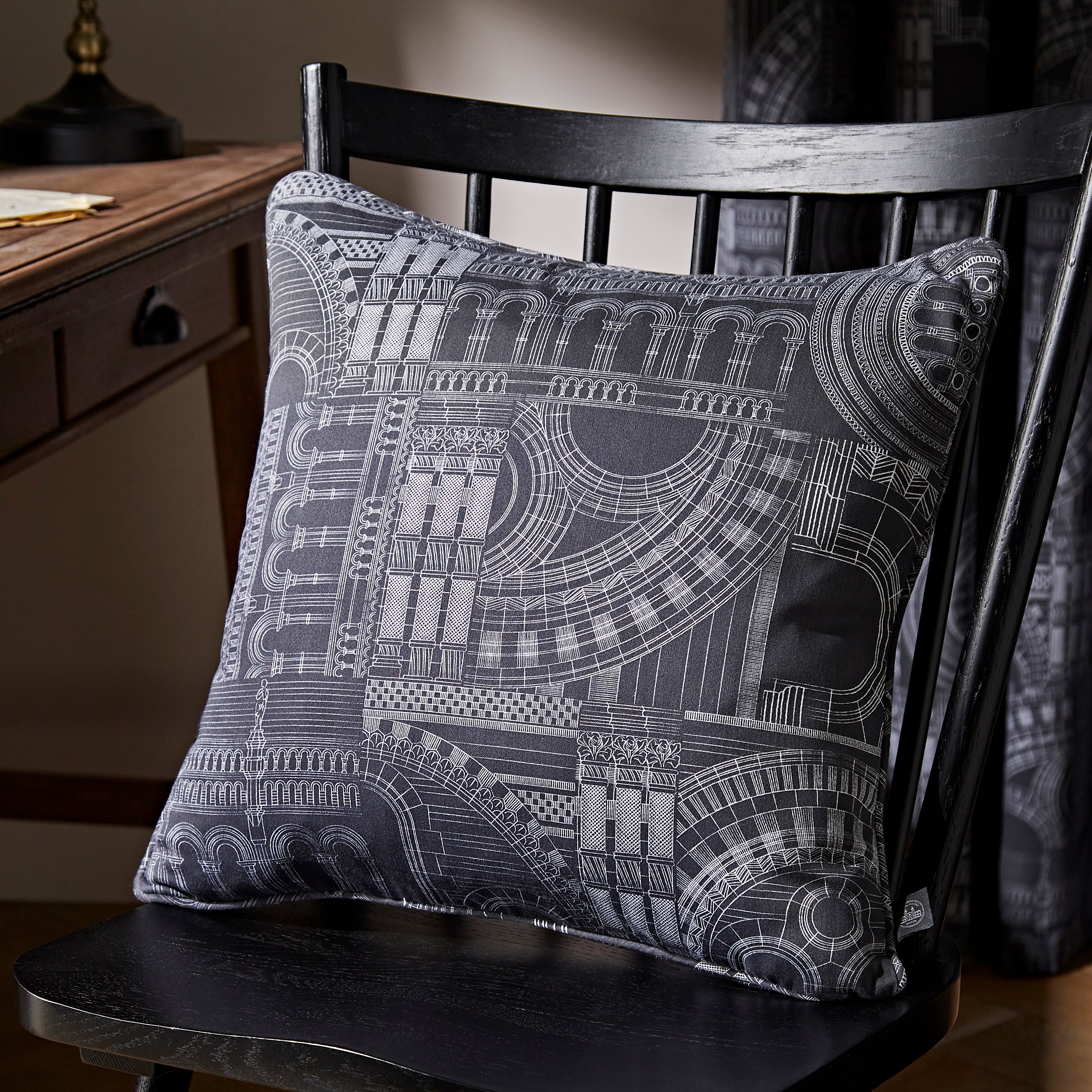 Waterhouse Charcoal Cushion Dark Grey