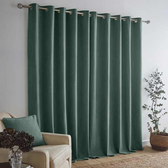 Wynter Thermal Eyelet Curtains Forest Green Dunelm   30810143 Alt04 