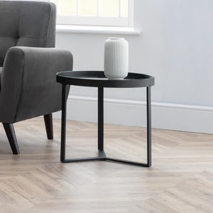 Loft Lamp Table- Smoked Glass