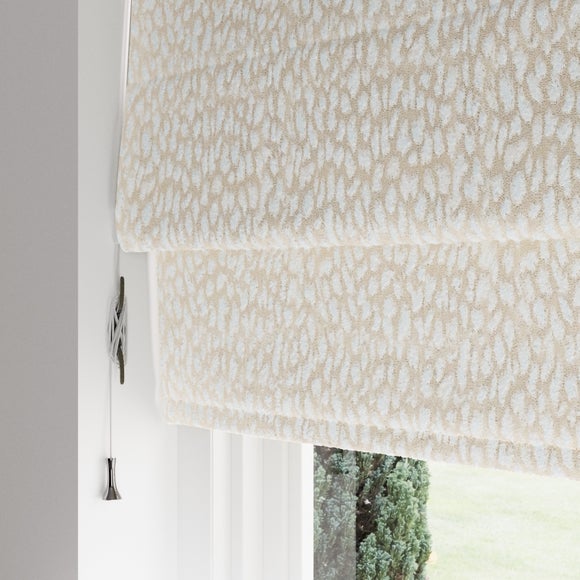Animal Cut Velvet Natural Roman Blind  undefined