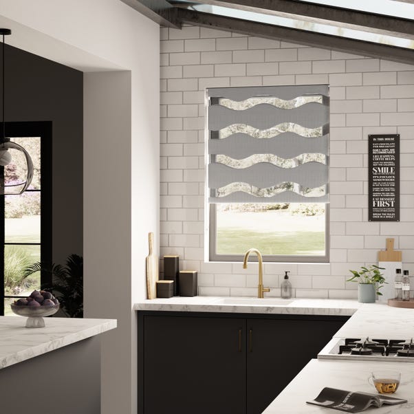 Wave Day & Night Dove Grey Roller Blind  undefined
