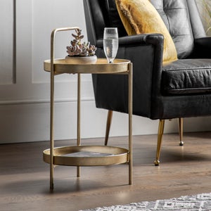 Cedar & Sage Bath Side Table- Iron
