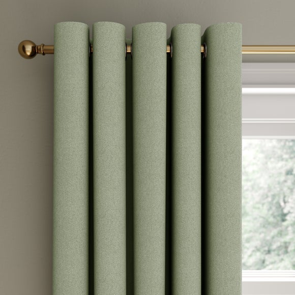 Click to view product details and reviews for Rotterdam Herringbone Blackout Eyelet Curtains.