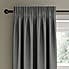 Rotterdam Herringbone Steeple Grey Blackout Pencil Pleat Curtains  undefined