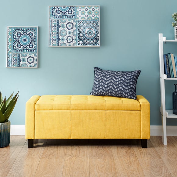 Mustard ottoman deals bench