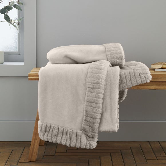 Dunelm crushed velvet online throw