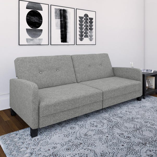 Boston Linen Sofa Bed, Grey image 1 of 5