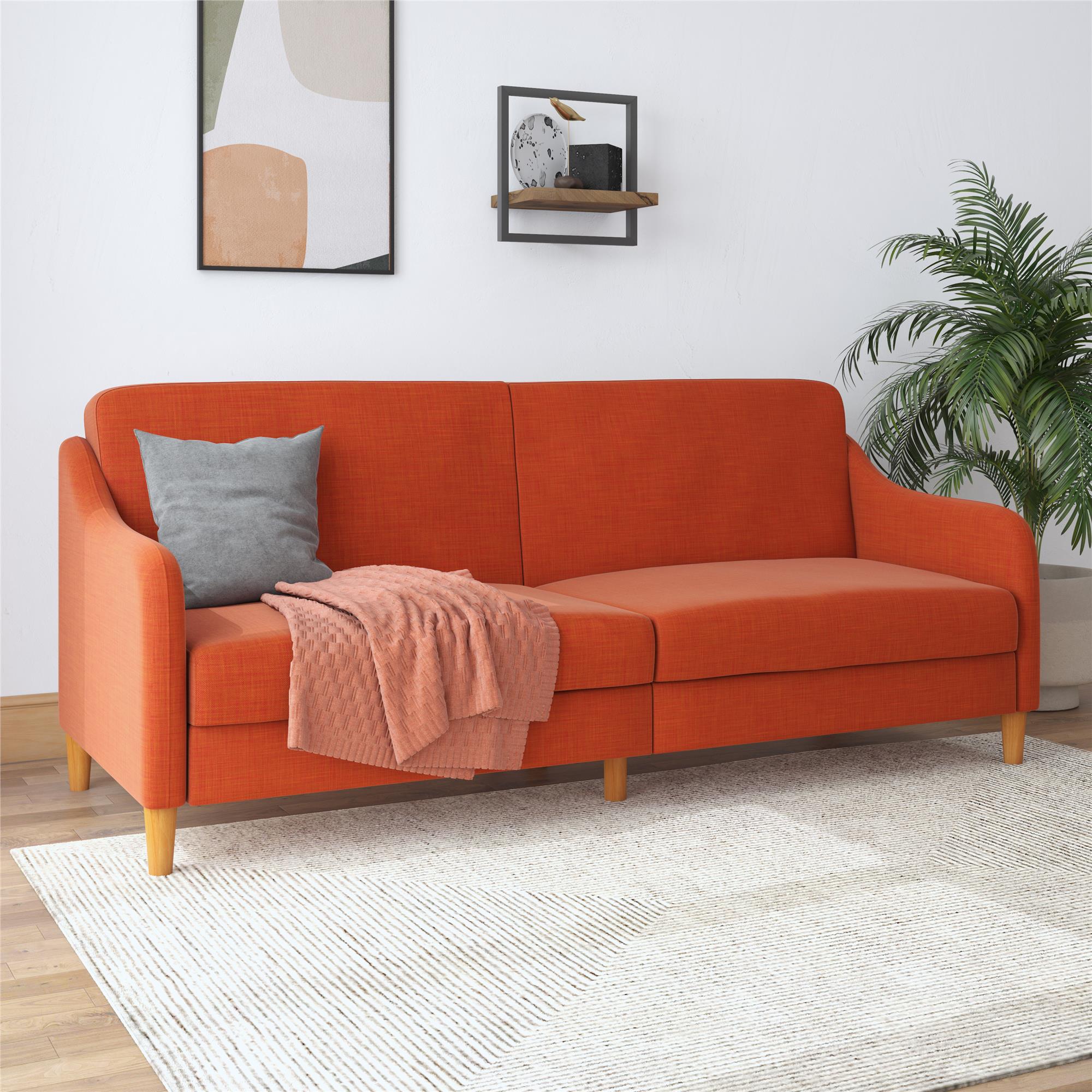 Photos - Sofa Orange Jasper Linen Sprung  Bed 
